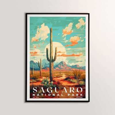 Saguaro National Park Poster, Travel Art, Office Poster, Home Decor | S6 - image2